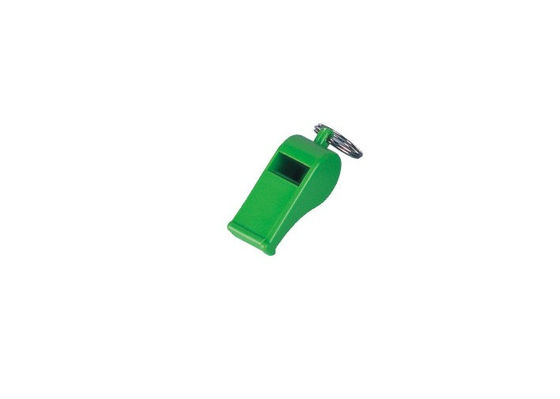 সবুজ পিপি Platic বাঁশি চাবির রিং, প্রোমোশনাল Keychains হাইকিং জরুরী 30575 জন্য