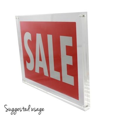Plexiglass সাফ 11 এক্স 17 বিজ্ঞাপন প্রদর্শনের জন্য এক্রাইলিক সাইন হোল্ডার ওয়াল মাউন্ট