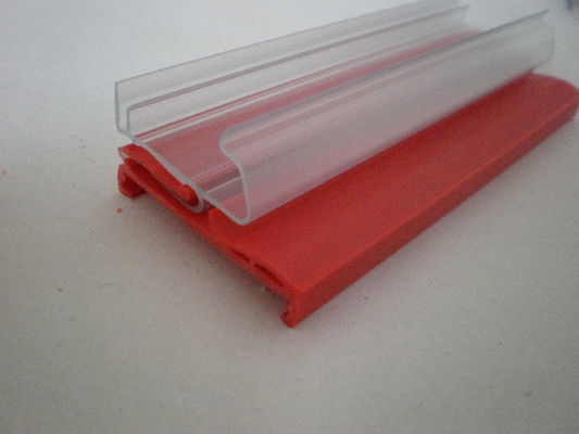 স্বচ্ছ Extruded প্লাস্টিক আকার সুপারমার্কেটে / দোকান পিভিসি তথ্য ফালা
