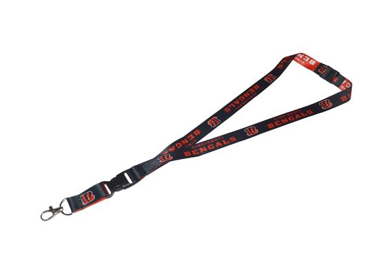 এনএফএল lanyards তাপ স্থানান্তর মুদ্রণ, সিনসিনাটি বেঙ্গলস দড়ি প্রোমোশনাল উপহার সামগ্রী