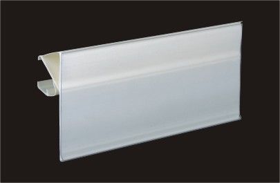 সাফ Extruded প্রোমোশন খুচরা প্রদর্শন প্লাস্টিক ট্যাগ হোল্ডার / ডেটা ট্র্যাক 31213